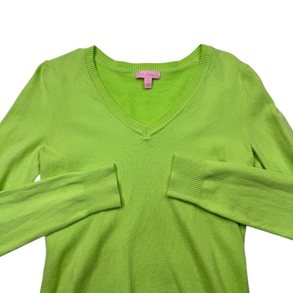Lily Pulitzer Lime Green Sweater Sz S - Picture 5 of 10